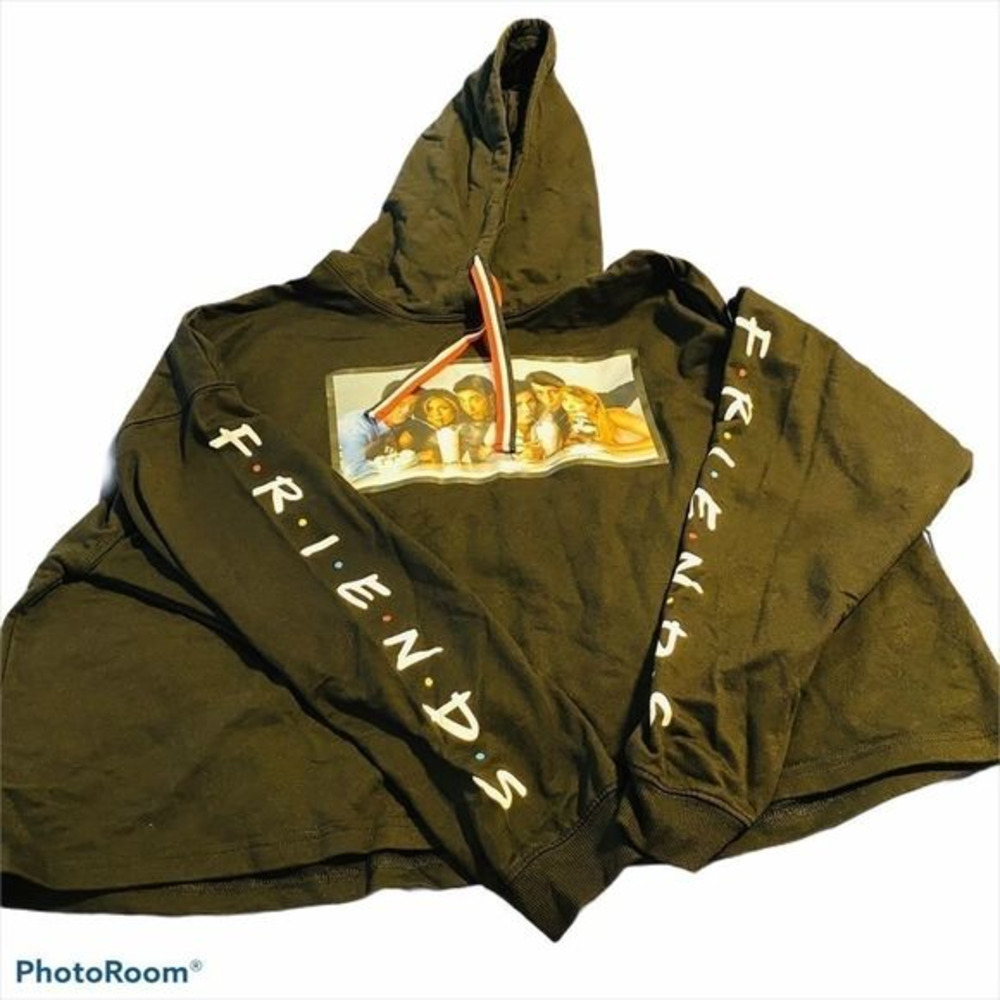 Friends cast cropped hooded‎ pullover sweater shirt